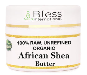 Bless International Organic Raw Shea Butter 140g front view