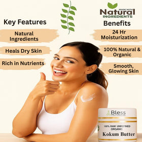 Bless Kokum Butter on dry skin demonstration