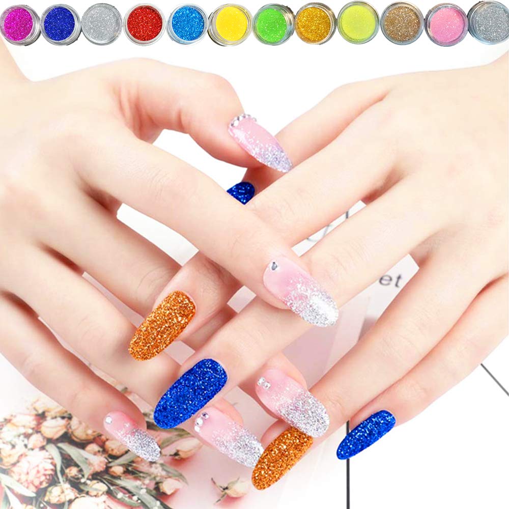 BLIFF Acrylic Nail Kit with completed nail art examples