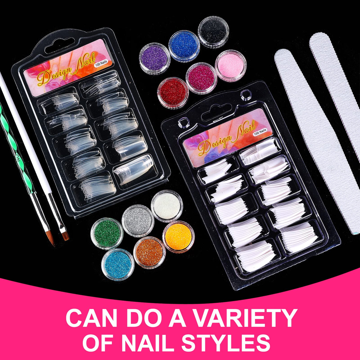 BLIFF Acrylic Nail Kit with nail clipper and tools