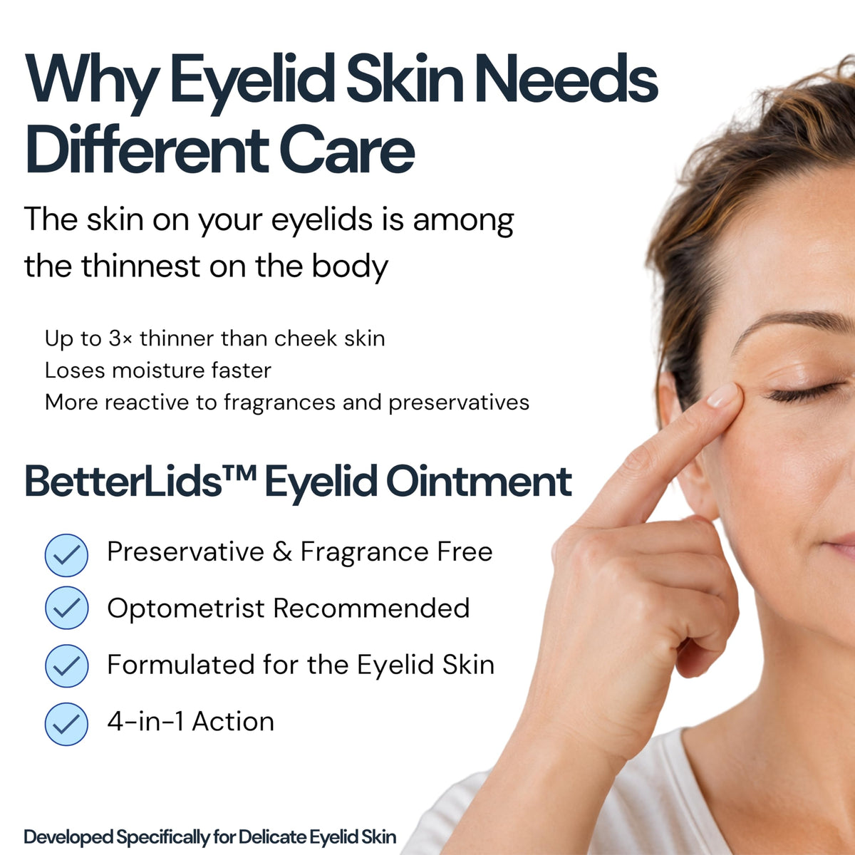 BlinkBetter Eyelid Ointment 10g with a soft cloth