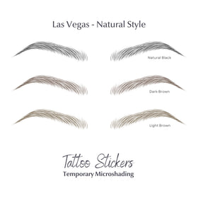 Bliss and Beyond USA Eyebrow Tattoo Stickers applied on skin