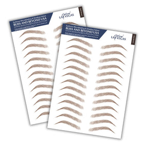 Bliss and Beyond USA eyebrow tattoo stickers front view