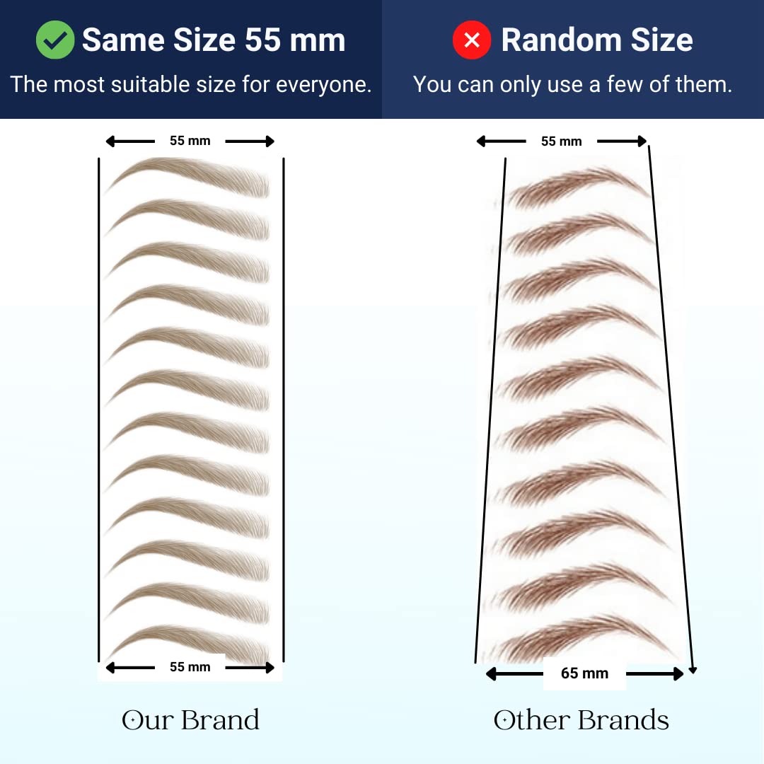 Bliss and Beyond USA eyebrow tattoo stickers in light brown