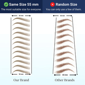 Bliss and Beyond USA eyebrow tattoo stickers in light brown