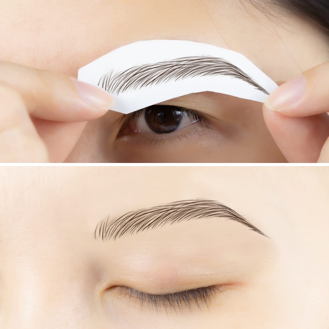 Bliss and Beyond USA eyebrow tattoo stickers in use