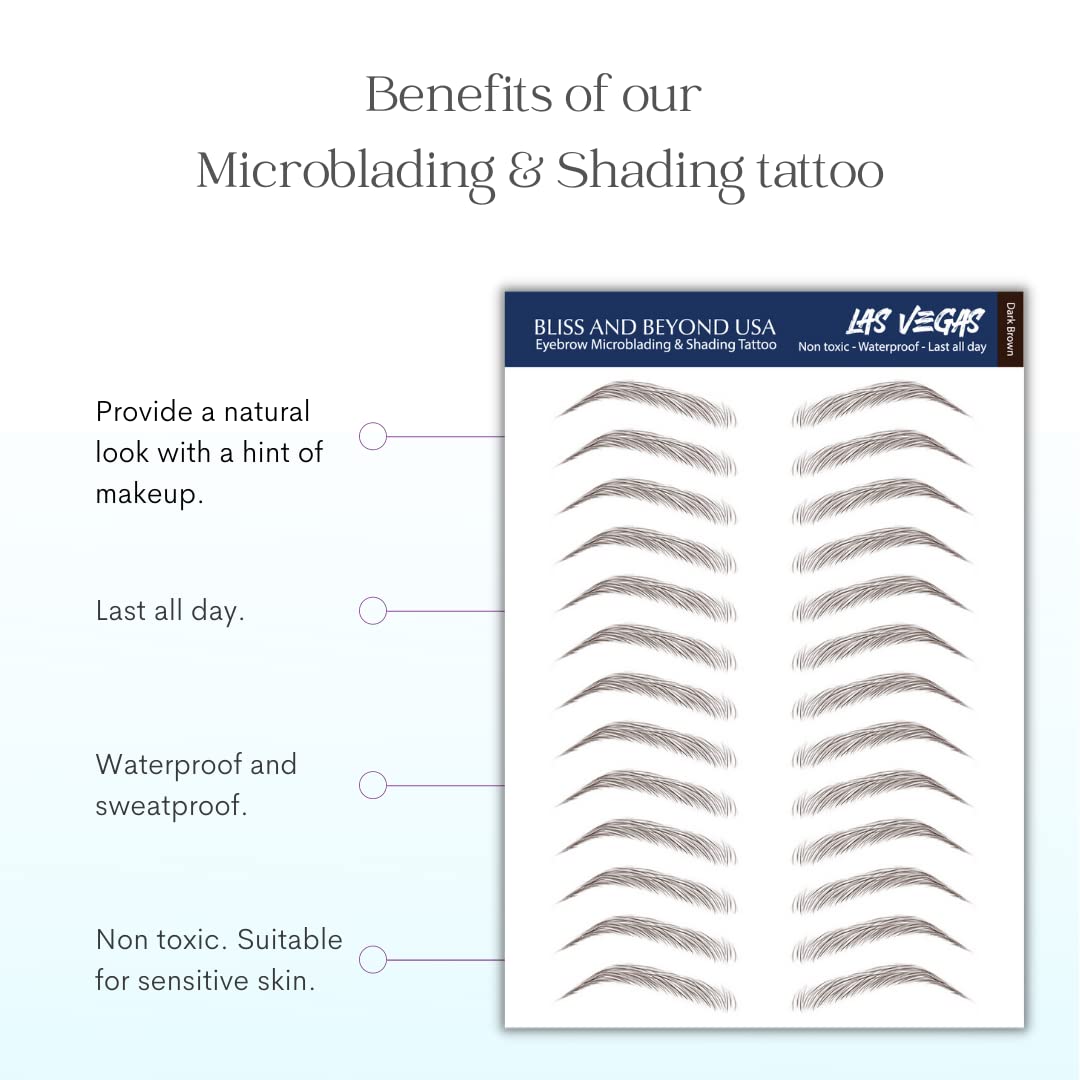 Bliss and Beyond USA eyebrow tattoo stickers lifestyle application