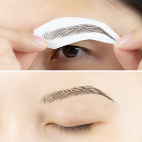 Bliss and Beyond USA eyebrow tattoo stickers showing adhesive