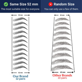 Bliss and Beyond USA Waterproof Eyebrow Tattoo Stickers showing application process