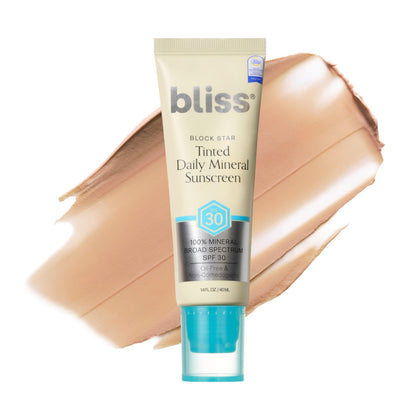 Bliss Block Star Tinted Mineral Face Sunscreen SPF 30 front view
