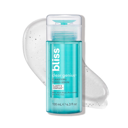 Bliss Clear Genius Clarifying Toner + Serum 4.3 Fl Oz front view