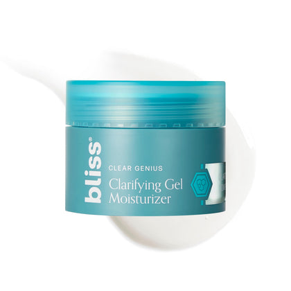 Bliss Clear Genius Gel Moisturizer front view with packaging