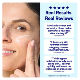 Bliss Clear Genius Gel Moisturizer on a bathroom counter