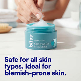 Bliss Clear Genius Gel Moisturizer with ingredients list