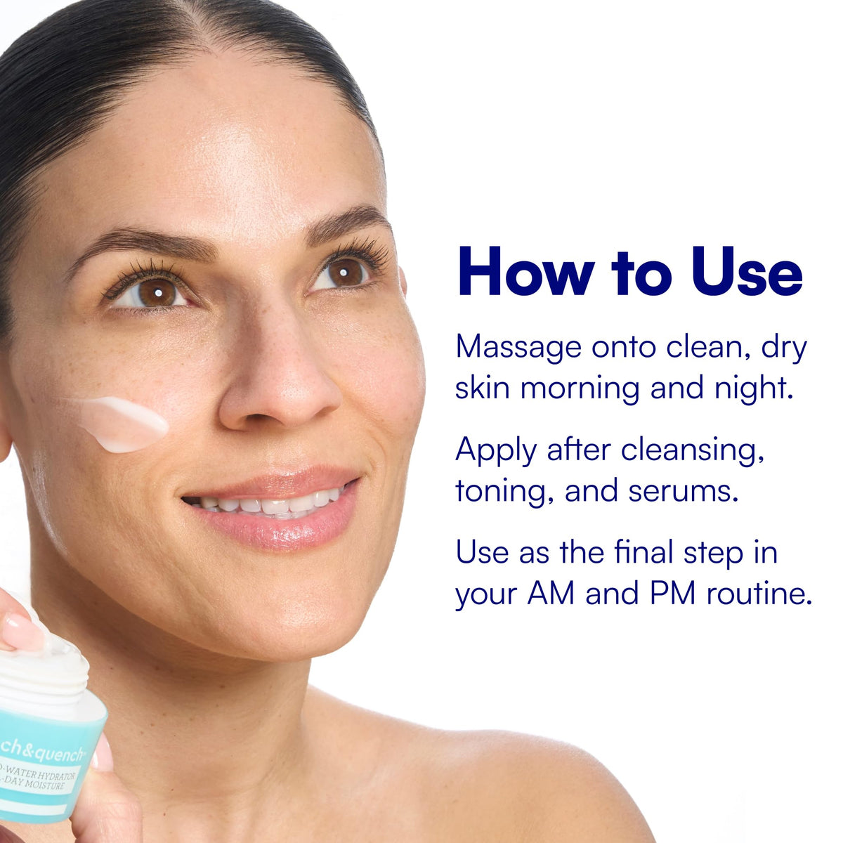 Bliss Drench & Quench Hyaluronic Acid Face Moisturizer side view