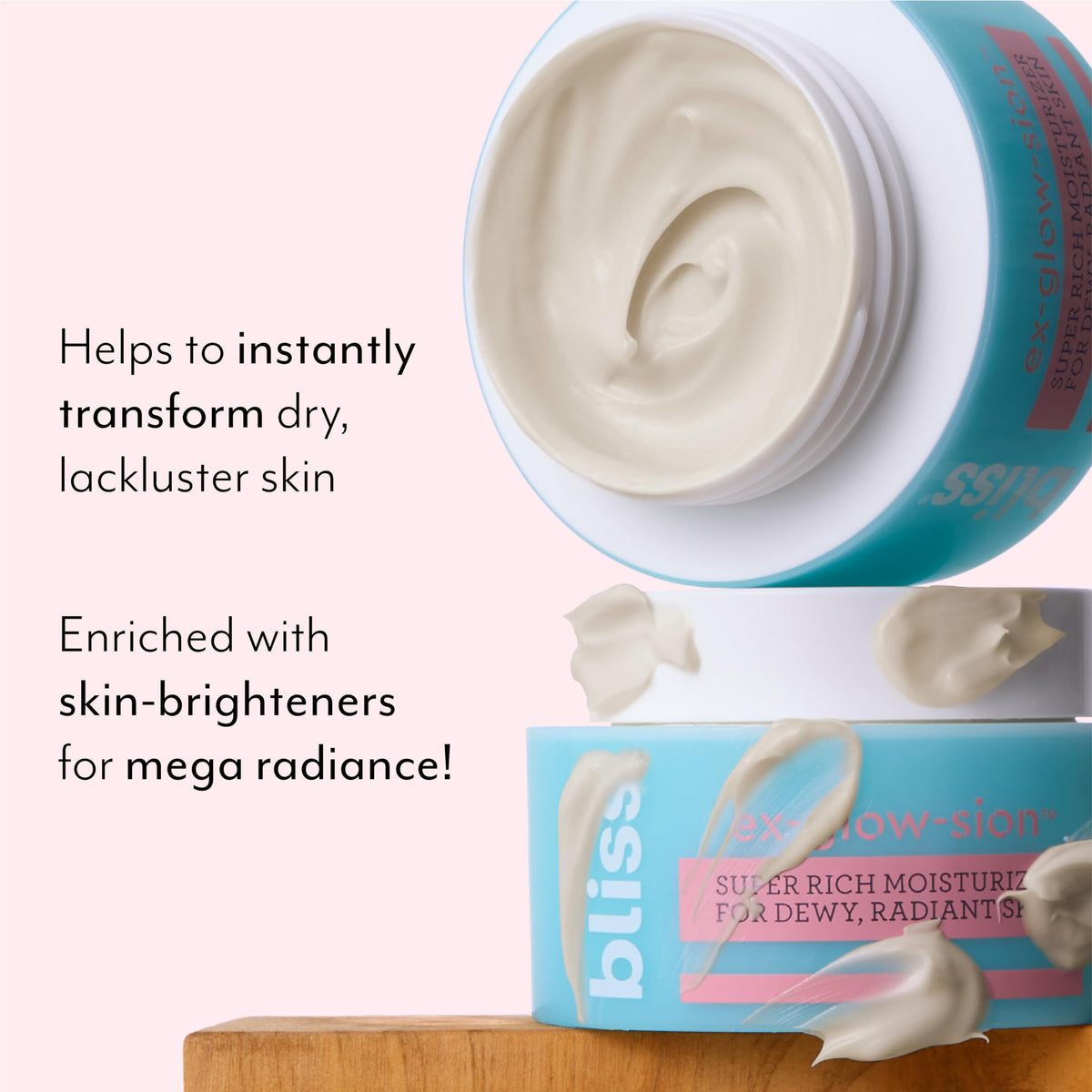Bliss Ex-glow-sion Rich Shea Butter Face Moisturizer texture close-up