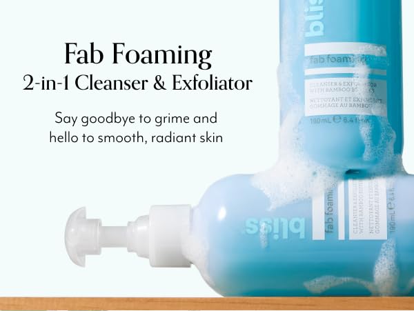 Bliss Fab Foaming 2-in-1 Cleanser and Exfoliator texture close-up