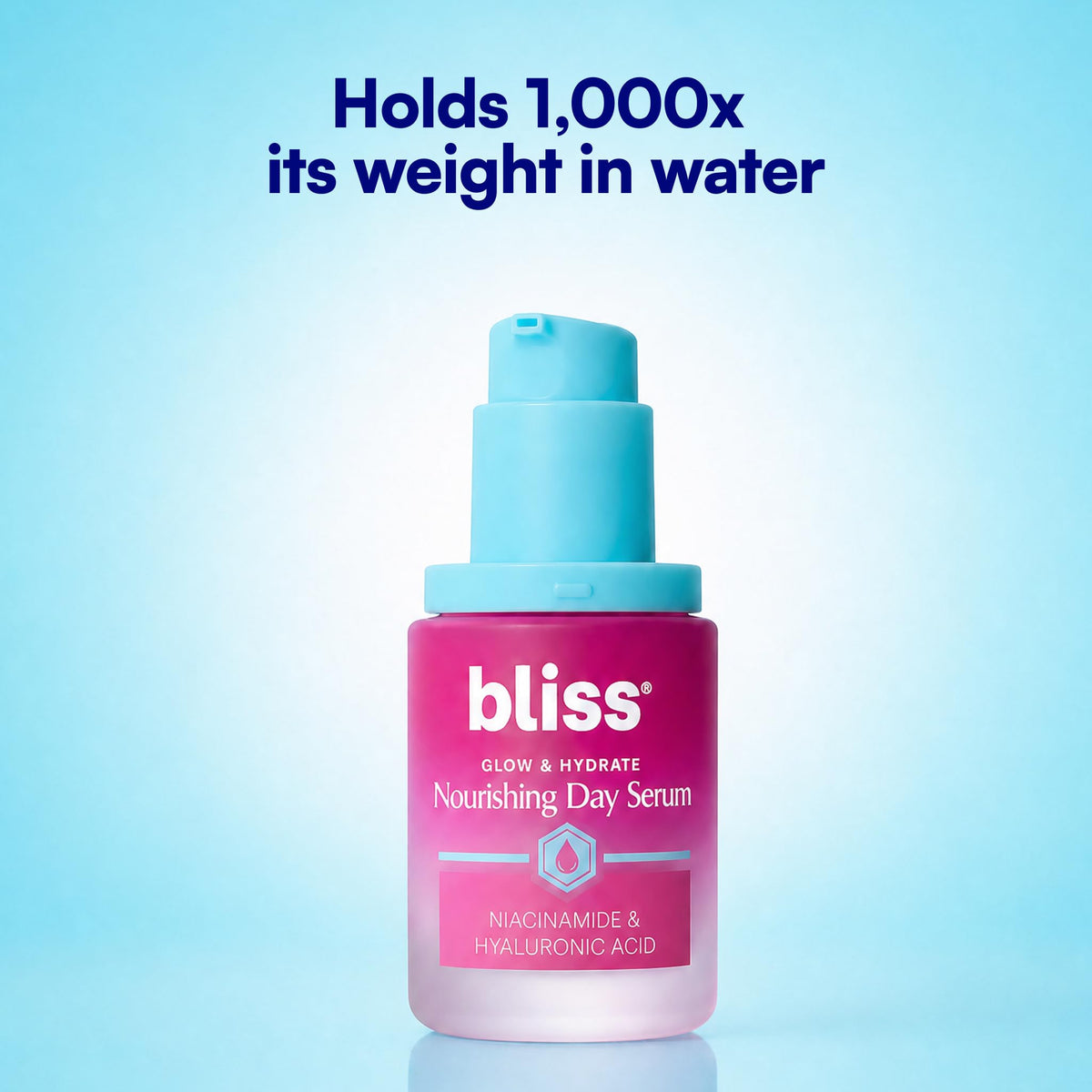 Bliss Glow and Hydrate Serum texture on skin