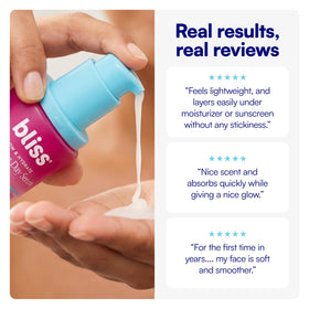 Bliss Glow and Hydrate Serum with fresh flowers