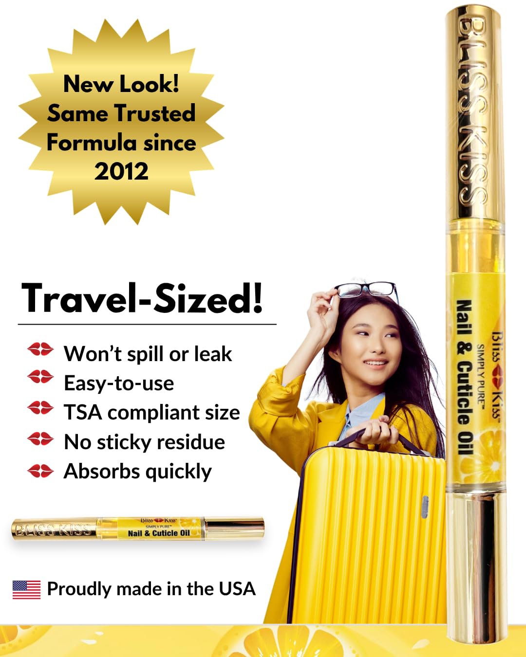 Bliss Kiss Simply Pure Cuticle Oil Pen application on nails