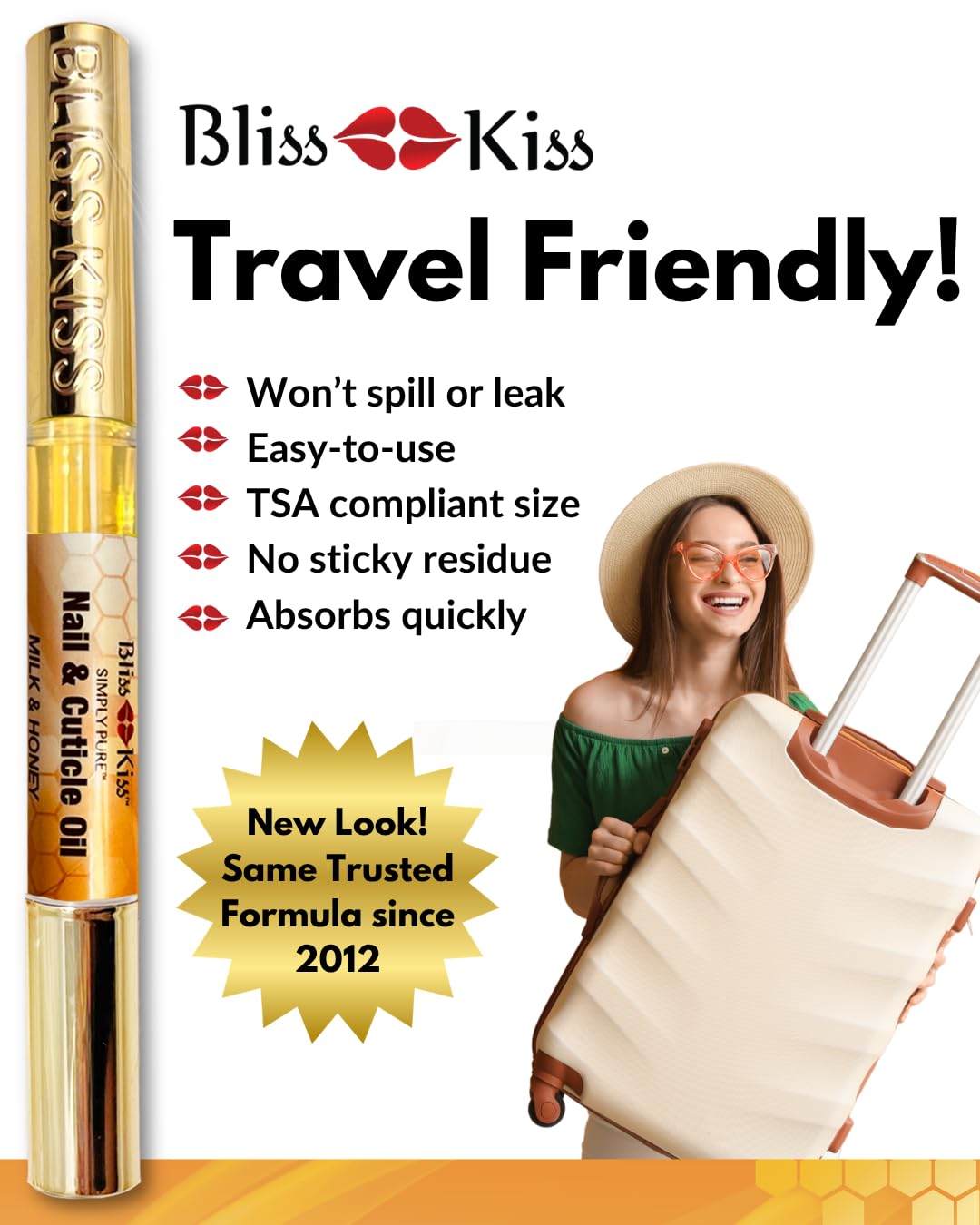 Bliss Kiss Simply Pure Cuticle Oil Pen next to nail care products