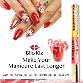 Bliss Kiss Simply Pure Cuticle Oil Pen with a close-up on the applicator