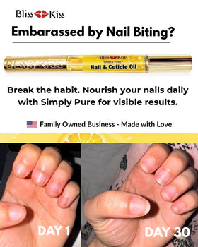 Bliss Kiss Simply Pure Cuticle Oil Pen with jojoba oil ingredients