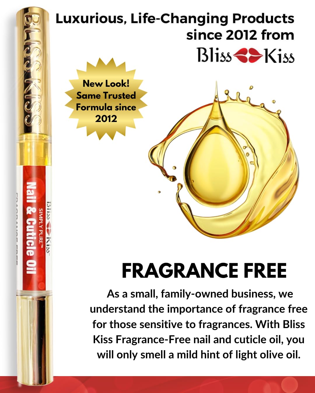 Bliss Kiss Simply Pure Cuticle Oil Pen with natural ingredients