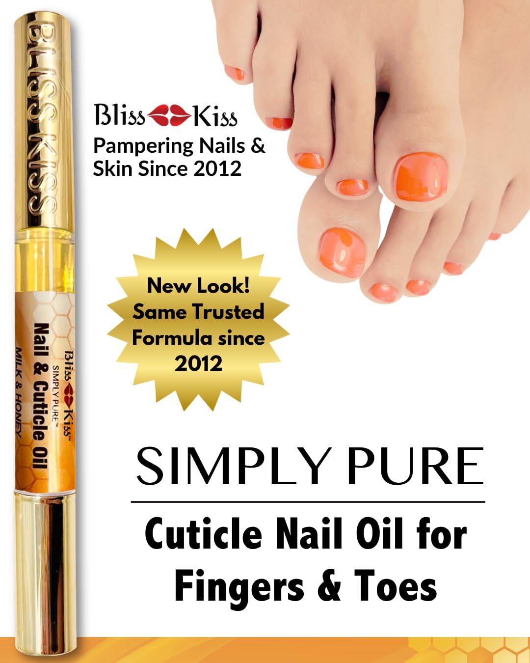 Bliss Kiss Simply Pure Cuticle Oil Pen with travel accessories