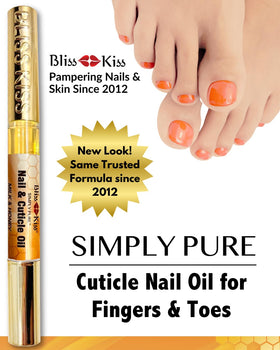 Bliss Kiss Simply Pure Cuticle Oil Pen with travel accessories