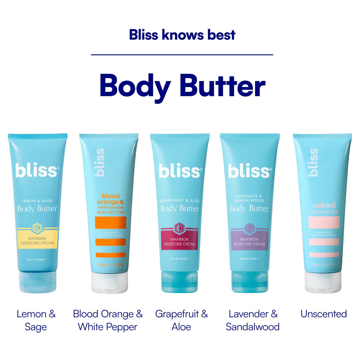 Bliss Lemon and Sage Body Butter 6.7 Fl Oz with ingredients