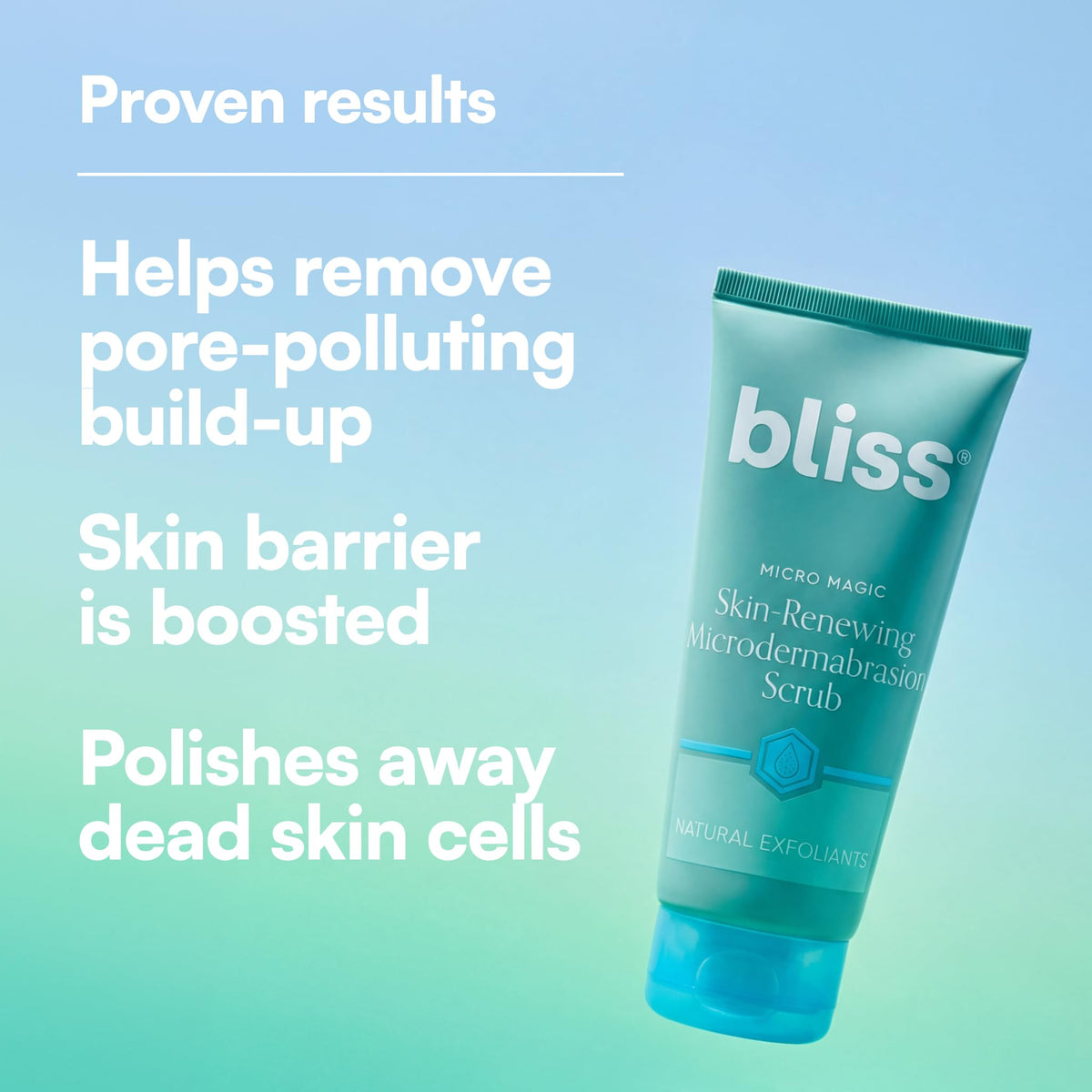 Bliss Micro Magic scrub application on skin