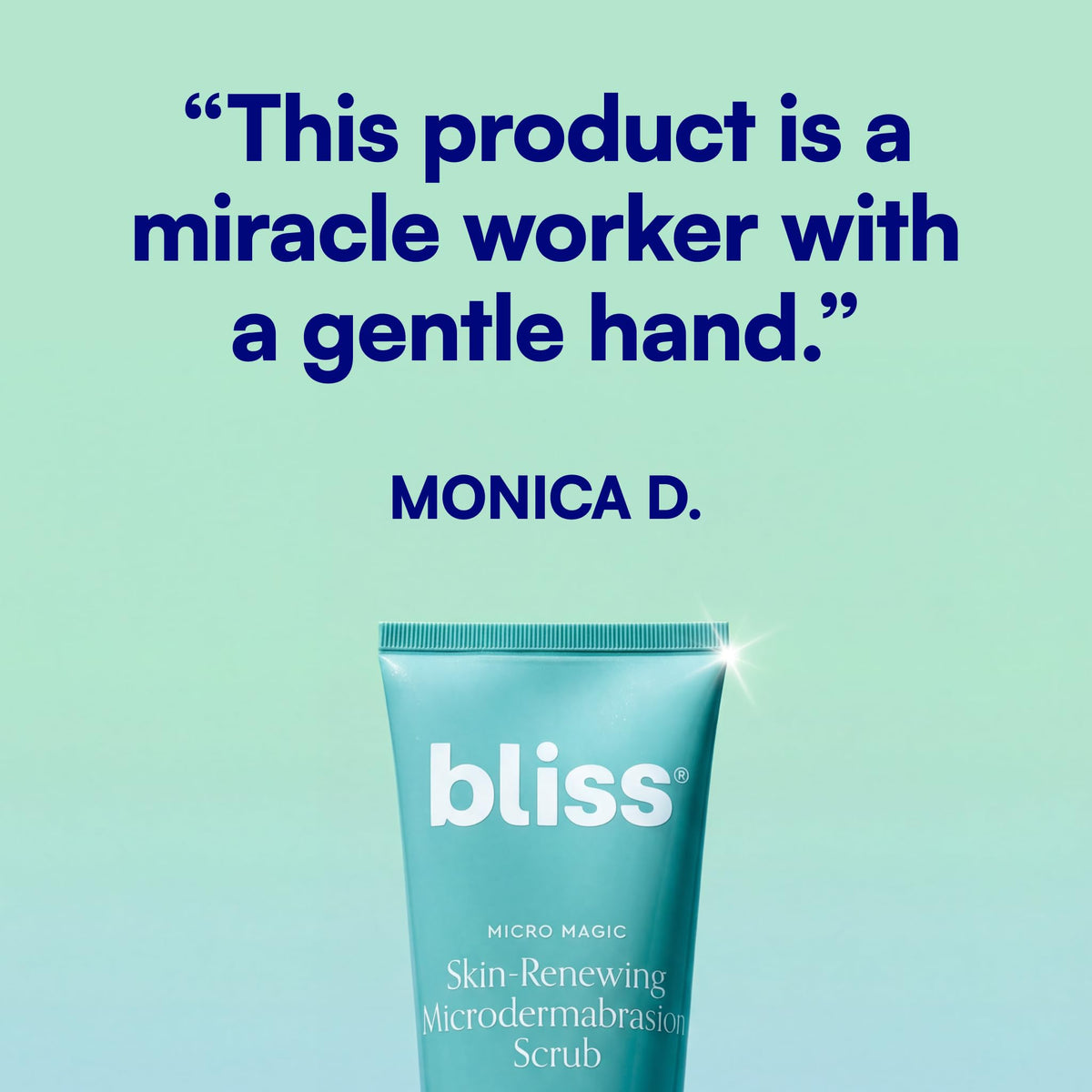 Bliss Micro Magic scrub bottle top view