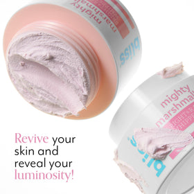 Bliss Mighty Marshmallow Brightening Face Mask application on skin