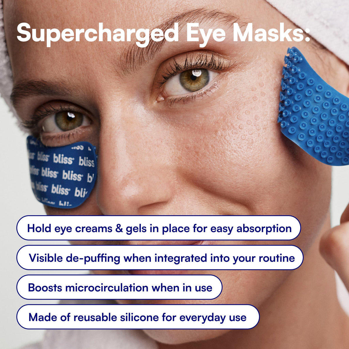 Bliss Pro Under-Eye Masks packaging with product details
