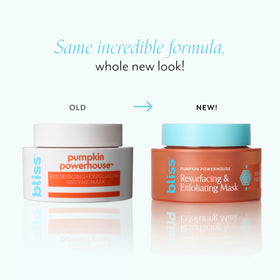 Bliss Pumpkin Powerhouse Resurfacing Face Mask 91g size comparison