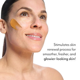 Bliss Pumpkin Powerhouse Resurfacing Face Mask application on skin