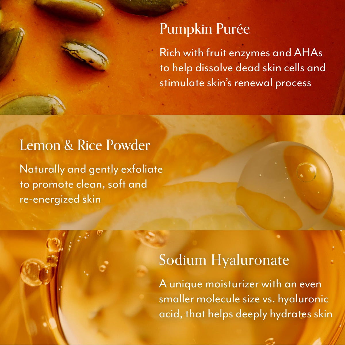Bliss Pumpkin Powerhouse Resurfacing Face Mask texture close-up