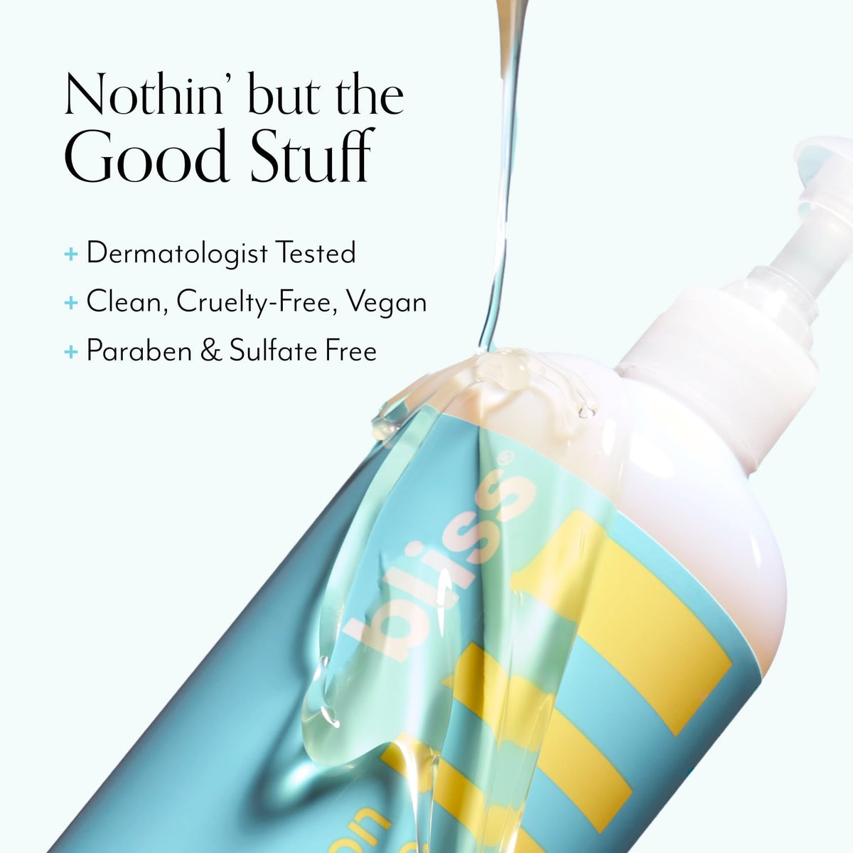Bliss Soapy Suds Body Wash in a bathroom setting