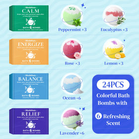 BlissfulOasis vibrant bath bomb dissolving in water