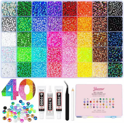 BlissVeritura Bedazzling Kit with 40000 colourful rhinestones