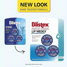 Blistex Lip Medex lifestyle scene with lip balm on a winter background