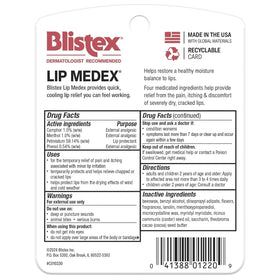 Blistex Lip Medex showing individual lip balm sticks