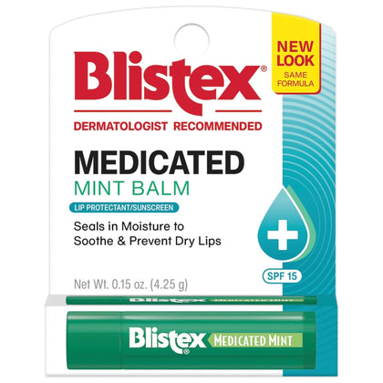 Blistex Medicated Mint Lip Balm 0.15 Oz front view