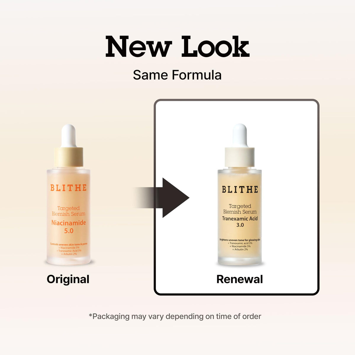 BLITHE Niacinamide Serum bottle with label details