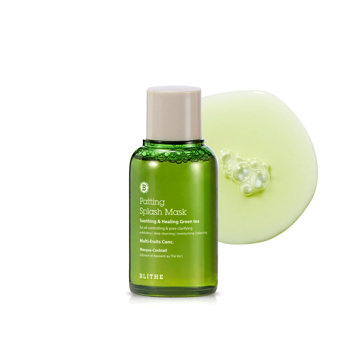 BLITHE Patting Splash Mask Green Tea front view