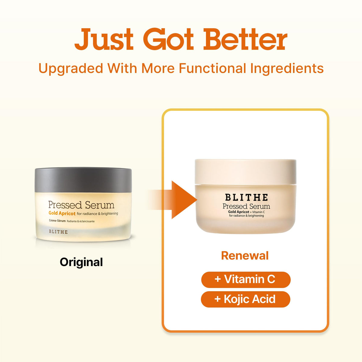 BLITHE Pressed Serum Gold Apricot close-up of the texture