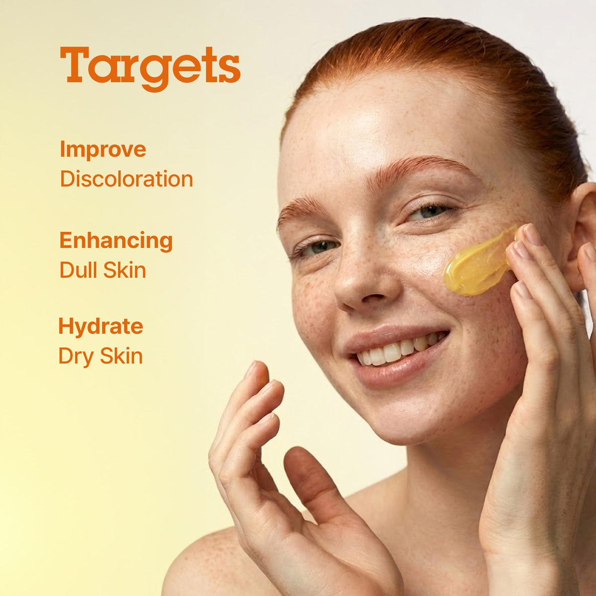 BLITHE Pressed Serum Gold Apricot on a bathroom counter