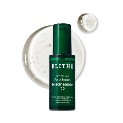 BLITHE Targeted Pore Serum front view with 22% Niacinamide