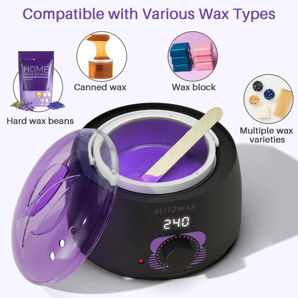 BLITZWAX 16oz wax pot with wax melting